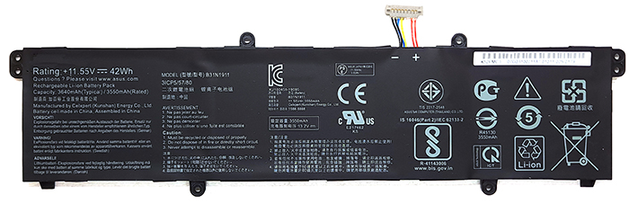 Erstatte Bærbar Batteri asus  til VivoBook-Flip-14-TP410UA 