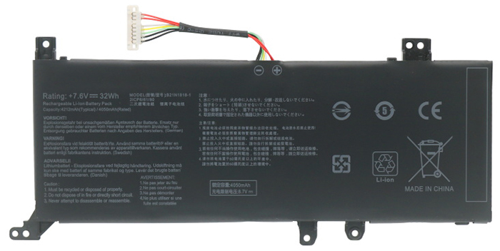 Erstatte Bærbar Batteri ASUS  til C21N1818 