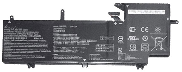 Erstatte Bærbar Batteri ASUS  til UX561UD-BO004T 