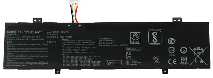 Erstatte Bærbar Batteri asus  til C31N1733 