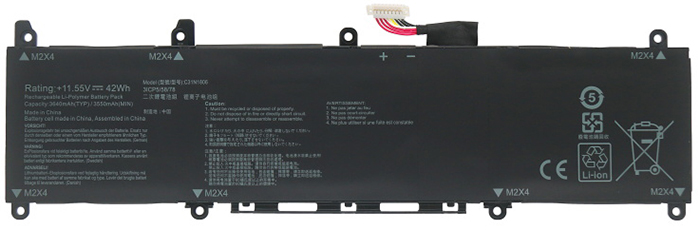 Erstatte Bærbar Batteri asus  til VivoBook-K330FN 
