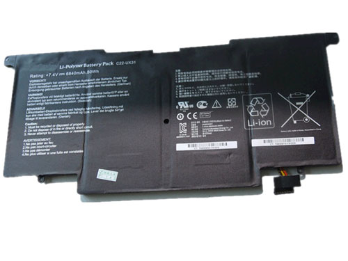 Erstatte Bærbar Batteri asus  til ZenBook-UX31E-Series 