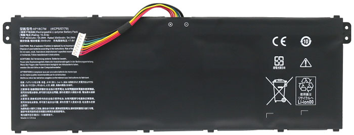 Erstatte Bærbar Batteri Acer  til AP18C7M 