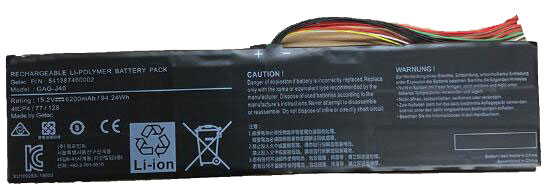 Erstatte Bærbar Batteri GIGABYTE  til Aero-15-Series 