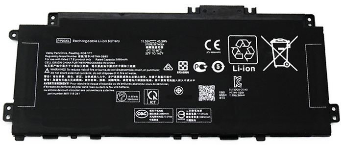 Erstatte Bærbar Batteri HP  til L83393-005 