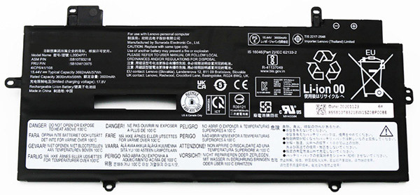 Erstatte Bærbar Batteri Lenovo  til 5B10W13972 