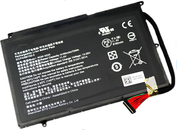 Erstatte Bærbar Batteri RAZER  til BLADE-PRO-2017-GTX-1060 
