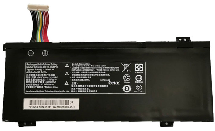 Erstatte Bærbar Batteri SCHENKER  til GK5CN-11-16-3S1P-0 